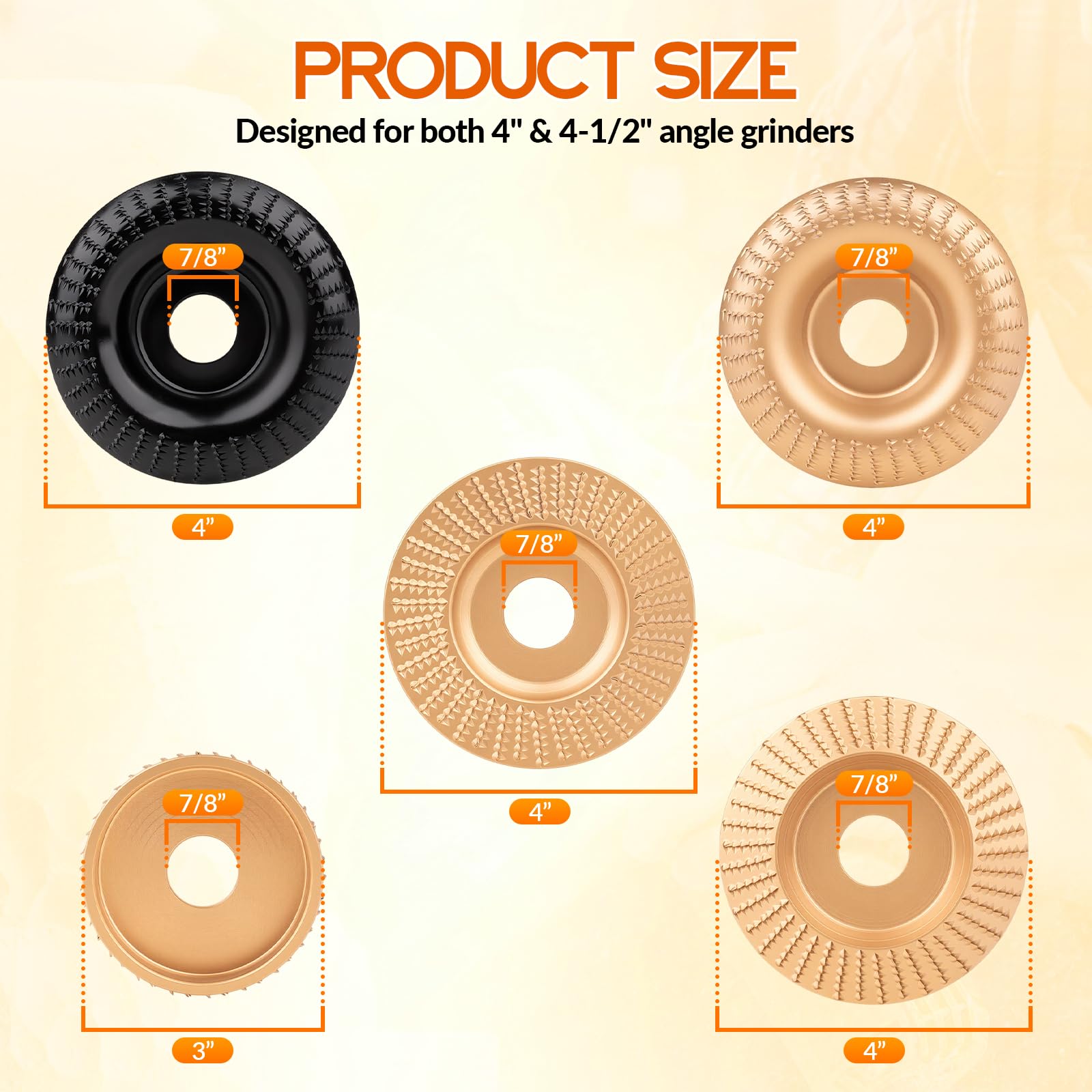 Wood Carving Discs - Angle Grinder Wheels -2