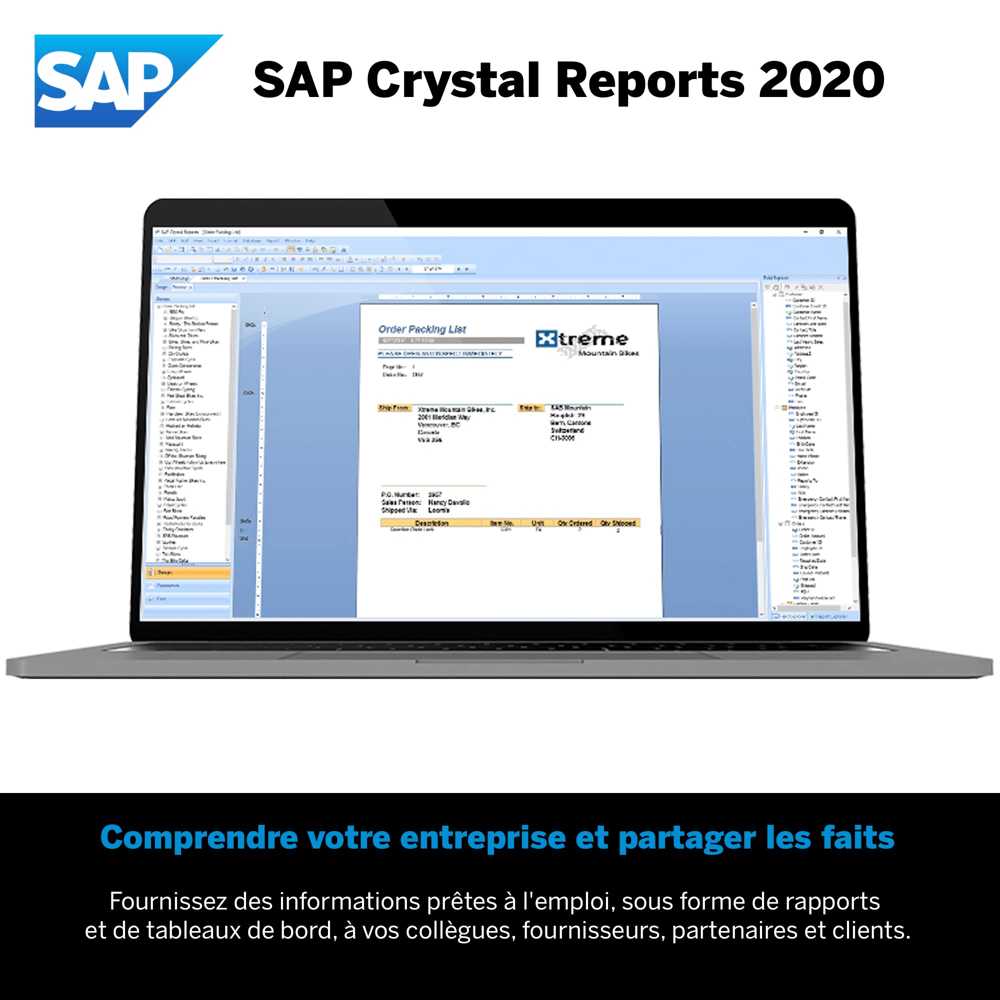 SAP Crystal Reports 2020 Reporting software | Standard | PC | Code d'activation PC - envoi par email