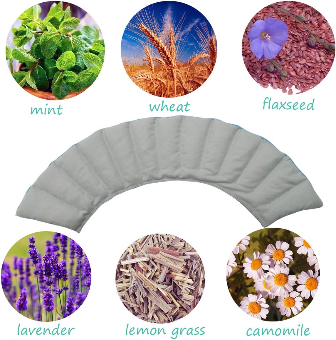 Heating Pads Reusable Microwaveable Natural Heating and Cooling Herbal Pack Hot Cold Therapy (L (6 Seeds）) (ShoulderHeating Pad (6 Seeds）)