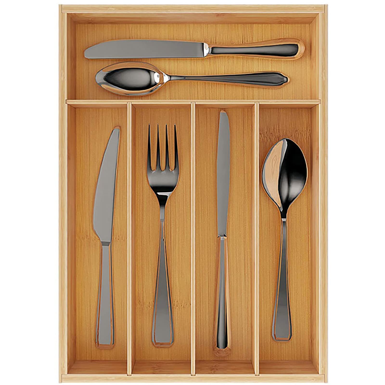 Organizer do szuflad taca na naczynia taca na sztućce przegroda szuflady na sztućce, sztućce, noże w kuchni, sypialni, salonie (35,5 * 26 * 5cm)
