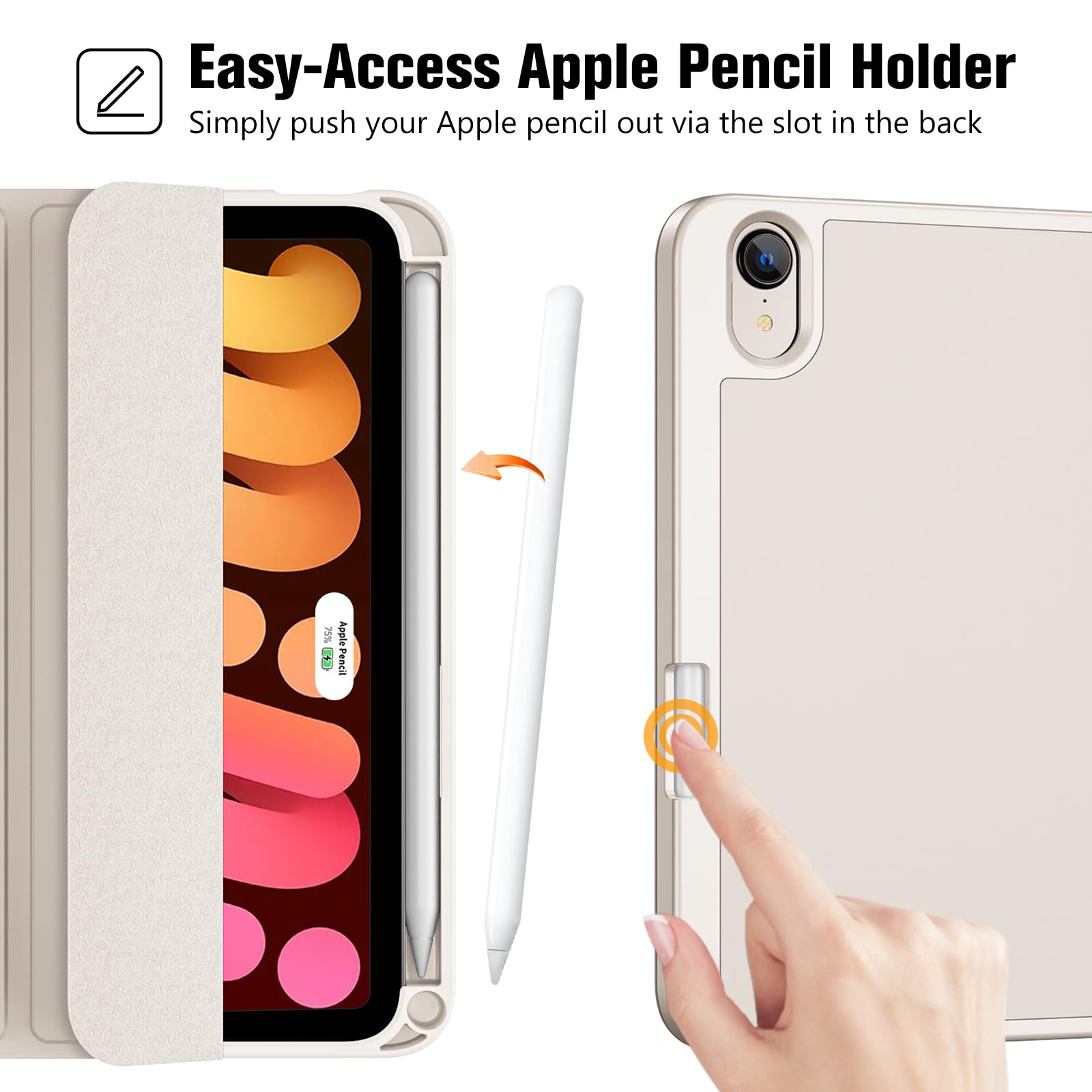 ProCase for iPad mini 7 A17 Pro 2024/iPad Mini 6 2021 8.3 Inch