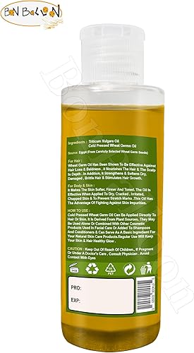 Miniatura 2 de Nature Max Aceite esencial de germen de trigo, aceites esenciales naturales sin diluir puro para el cuidado del cabello y la piel, prensado en frío,