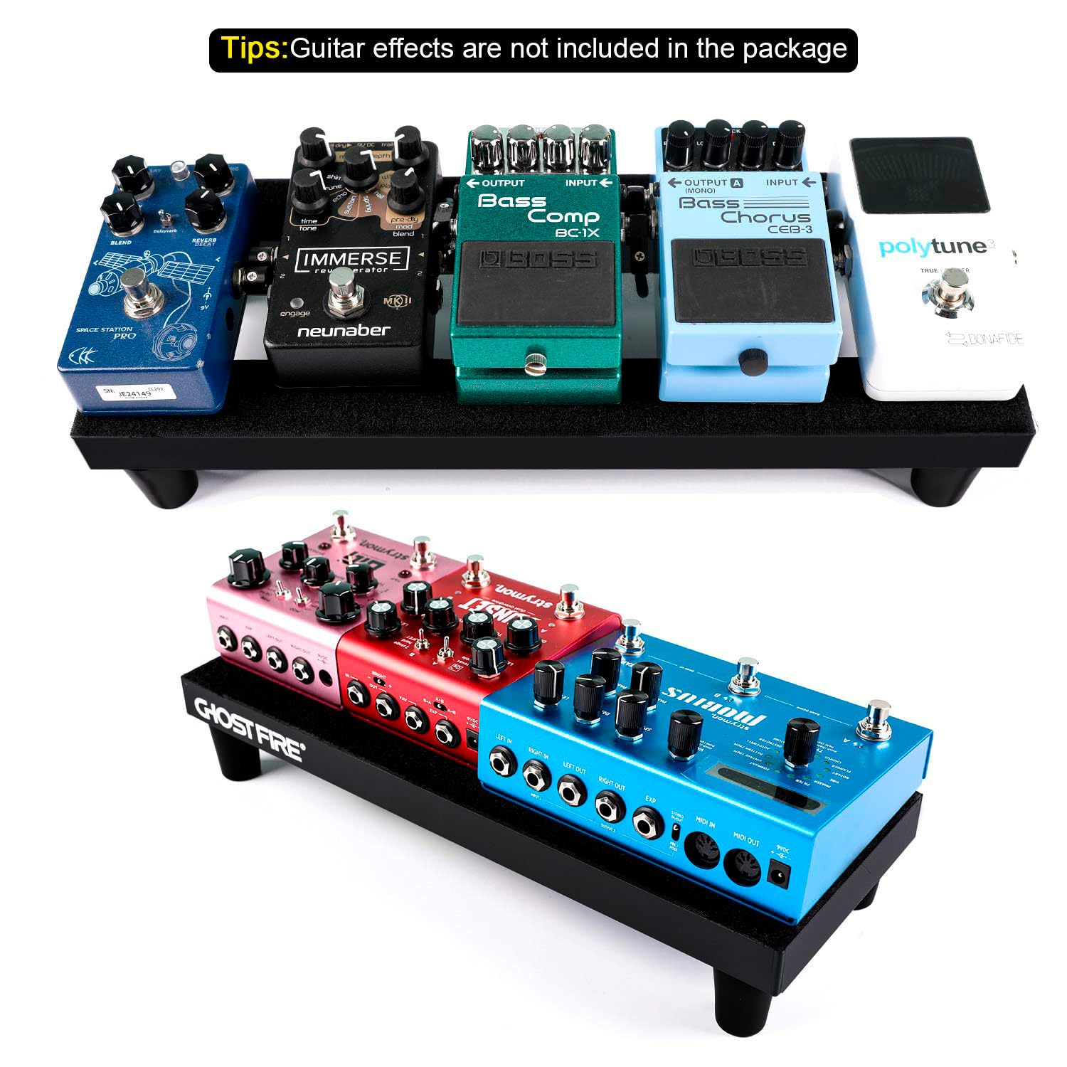 Pedalboard Guitare Ghost Fire SPL-04 - Aluminium 5052 Ultra-léger 0,8kg - 50x30cm Avec Sac - 10