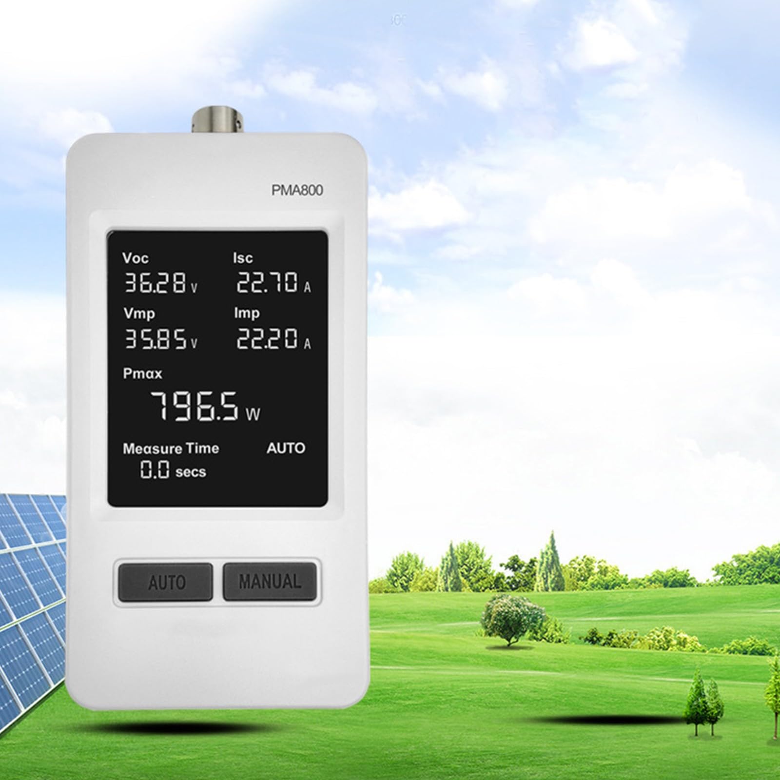 Multimetro Solare con Tecnologia MPPT e Display per e Analisi Strutture Fotovoltaiche Misuratore Presa Digitale per Pannelli Solari