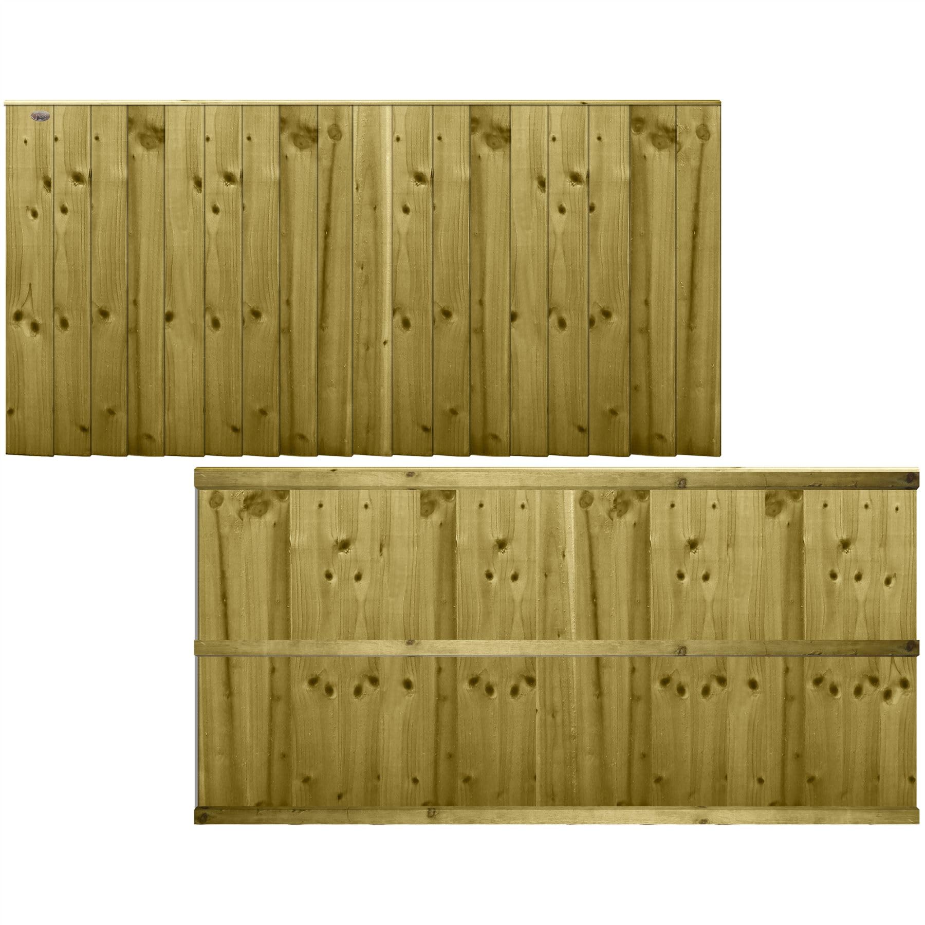 Premier Garden Supplies Pressure Treated (Tanalised) Flat Top Feather Edge Fence Panel, 6Ft X 3Ft Semi-Braced Wooden Topper Extension | Heavy Duty Treated Closeboard Fencing, Ideal For Any Garden Perimeter (Wide: 182Cm X High: 90Cm)