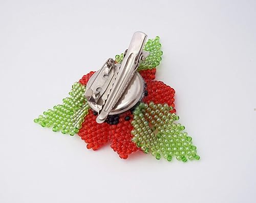 Miniatura 4 de Handmade Hair jewelry poppy flower clip bridal accessories hair piece wedding head jewelry