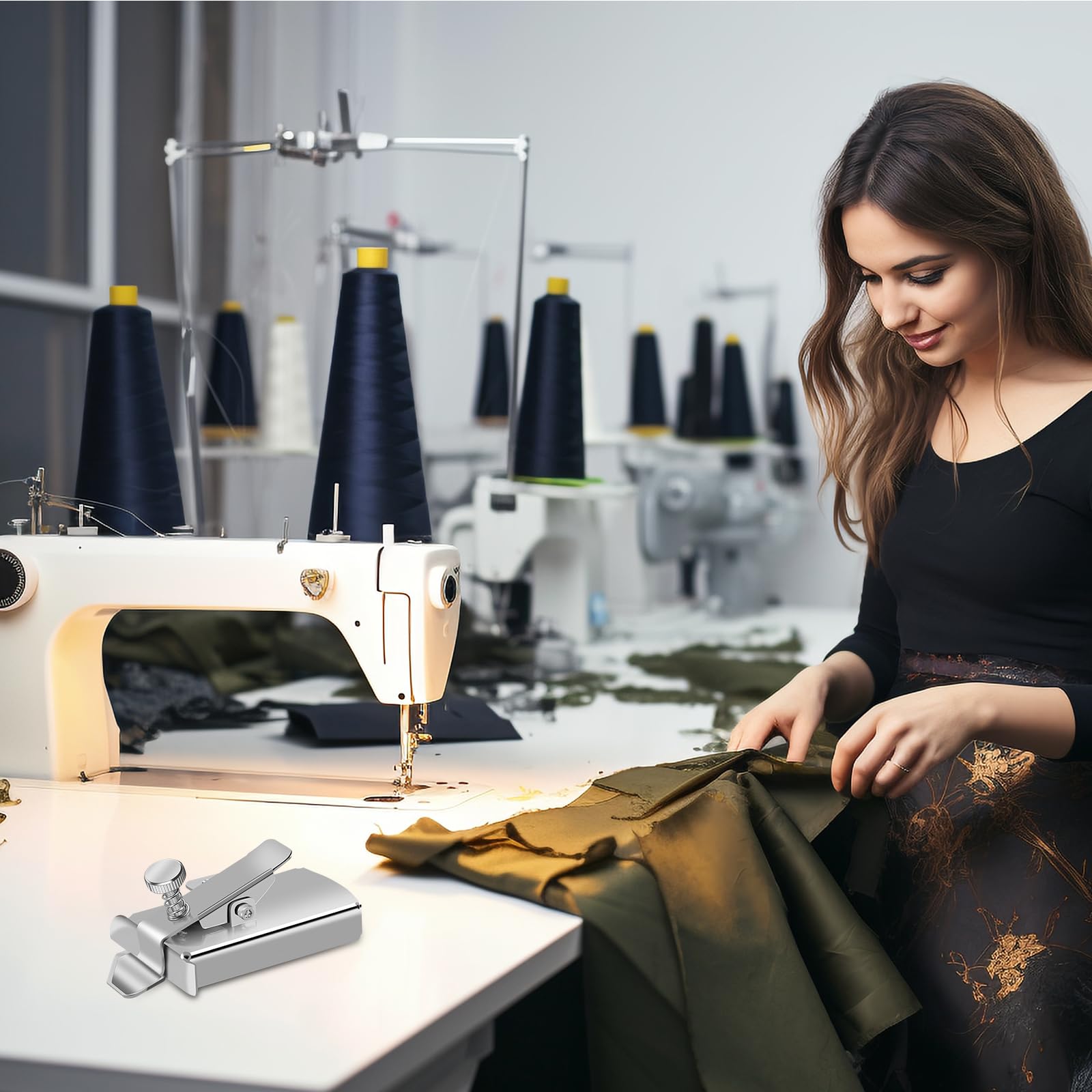 Guide Magnétique Machine à Coudre - Accessoire Couture Précision - Réglable Multifonction