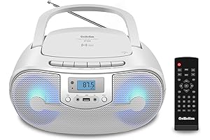 Gelielim CD Player Boombox with Bluetooth 5.0