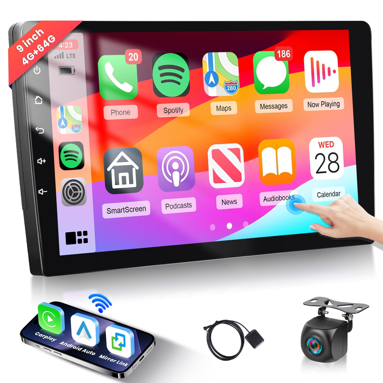 Amazon.com: Podofo 4G 64G Android Car Stereo with 9inch 1280x720P