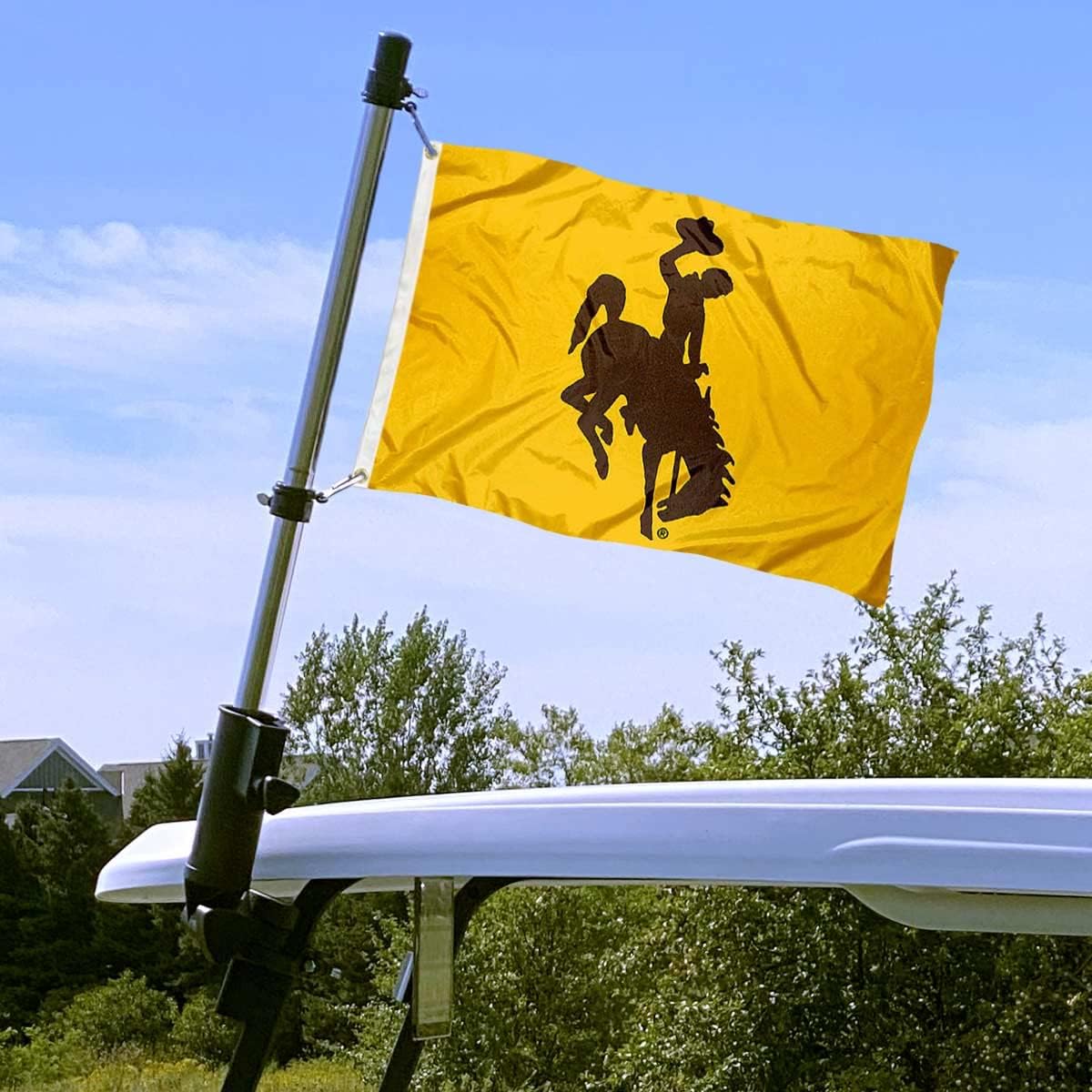 Wyoming College University Cowboys Boat and Nautical Flag - Image 4