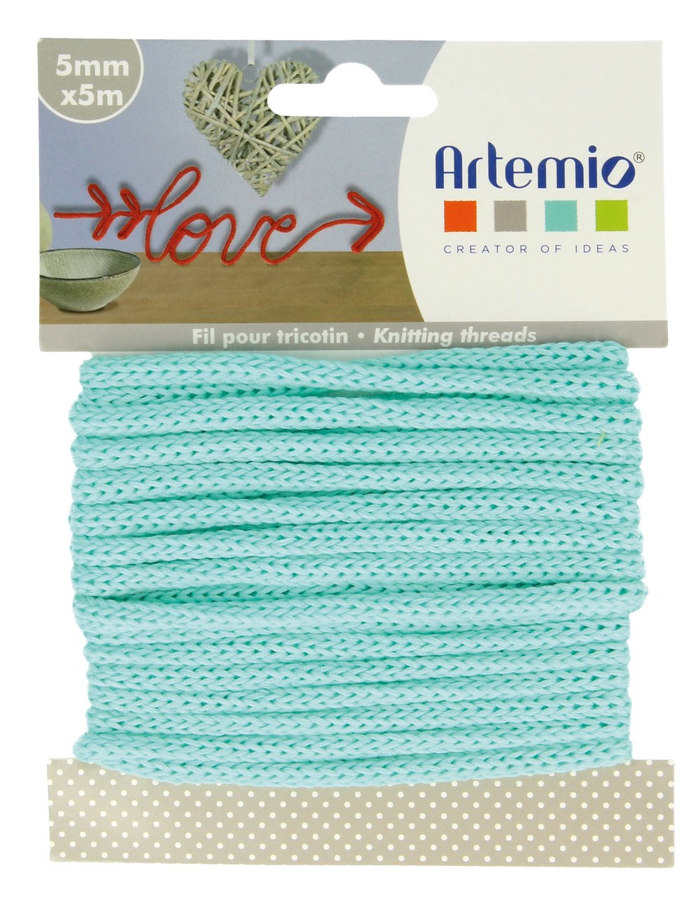 Artemio Knitting Yarn 5 mm x 5 m - Pastel Green