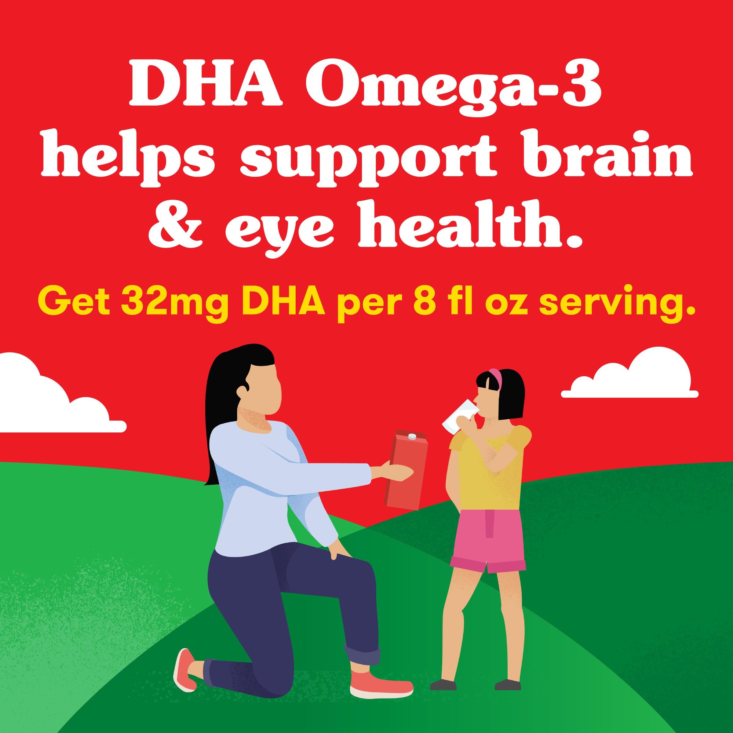 Horizon Organic DHA Omega-3 Milk, DHA Whole Milk, 64 fl oz Half Gallon Carton