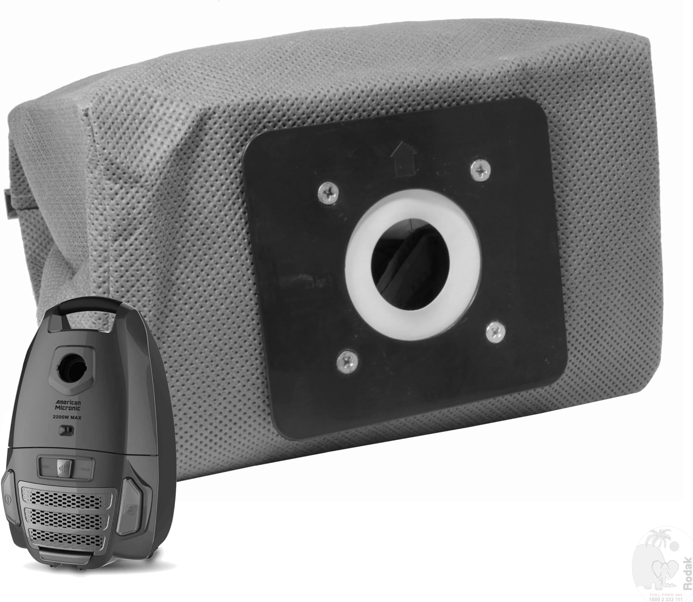 RODAK Compatible With American Micronic AMI-VCC-2200WDx Vacuum Cleaner Dust Bag, Practical, Washable and Reusable,