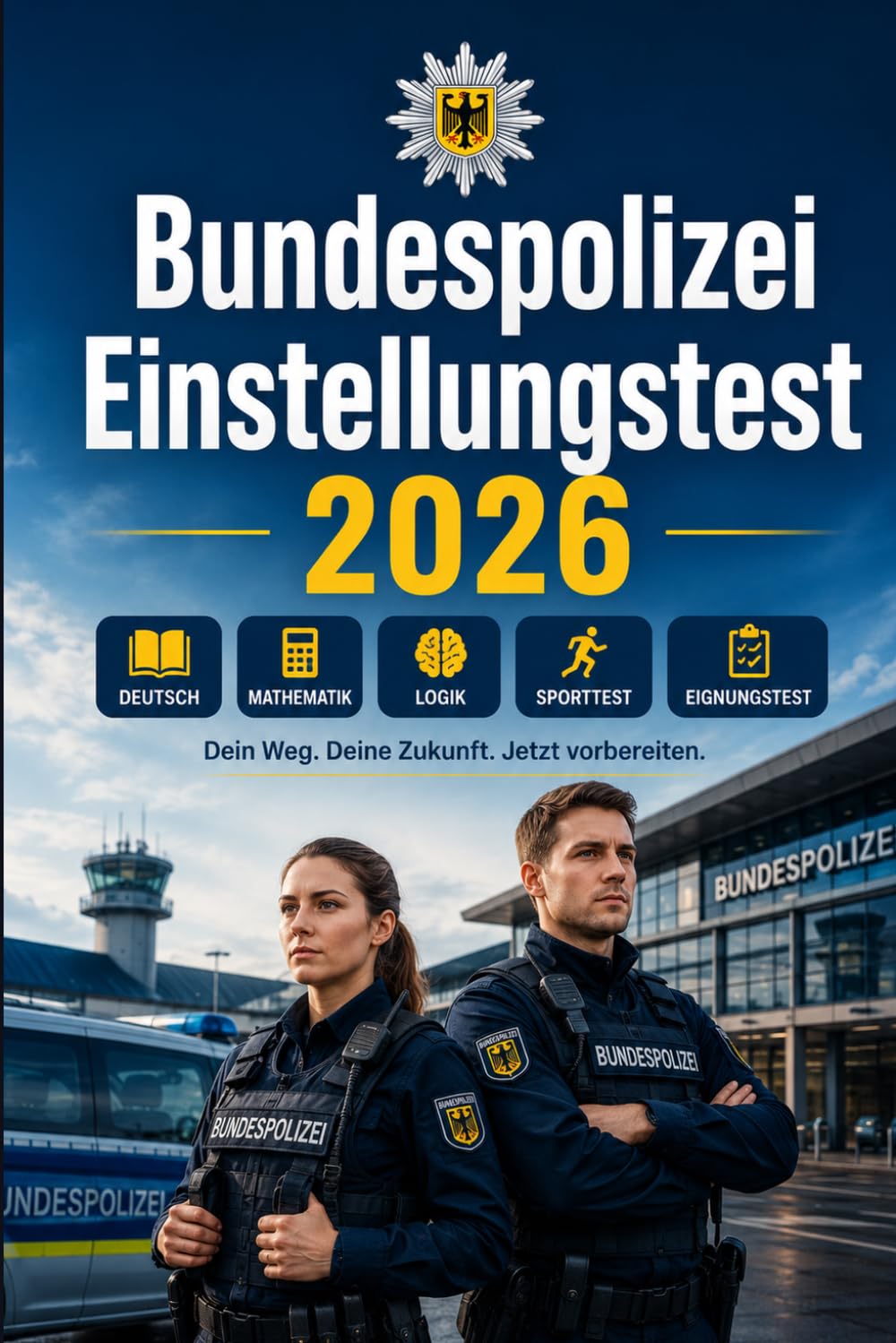 Bundespolizei Einstellungstest 2026: Auswahlverfahren und Eignungstest: Deutsch, Mathematik, Logik, Allgemeinwissen, Konzentration, Diktat, Sporttest, ärztliche Untersuchung und mündliches Gespräch