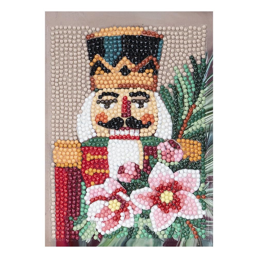 Ideen Mit Herz Nutcracker Diamond Painting Card 11.5 Cm X 16.5 Cm 370 G/M² Full Surface Adhesive (Nutcracker)