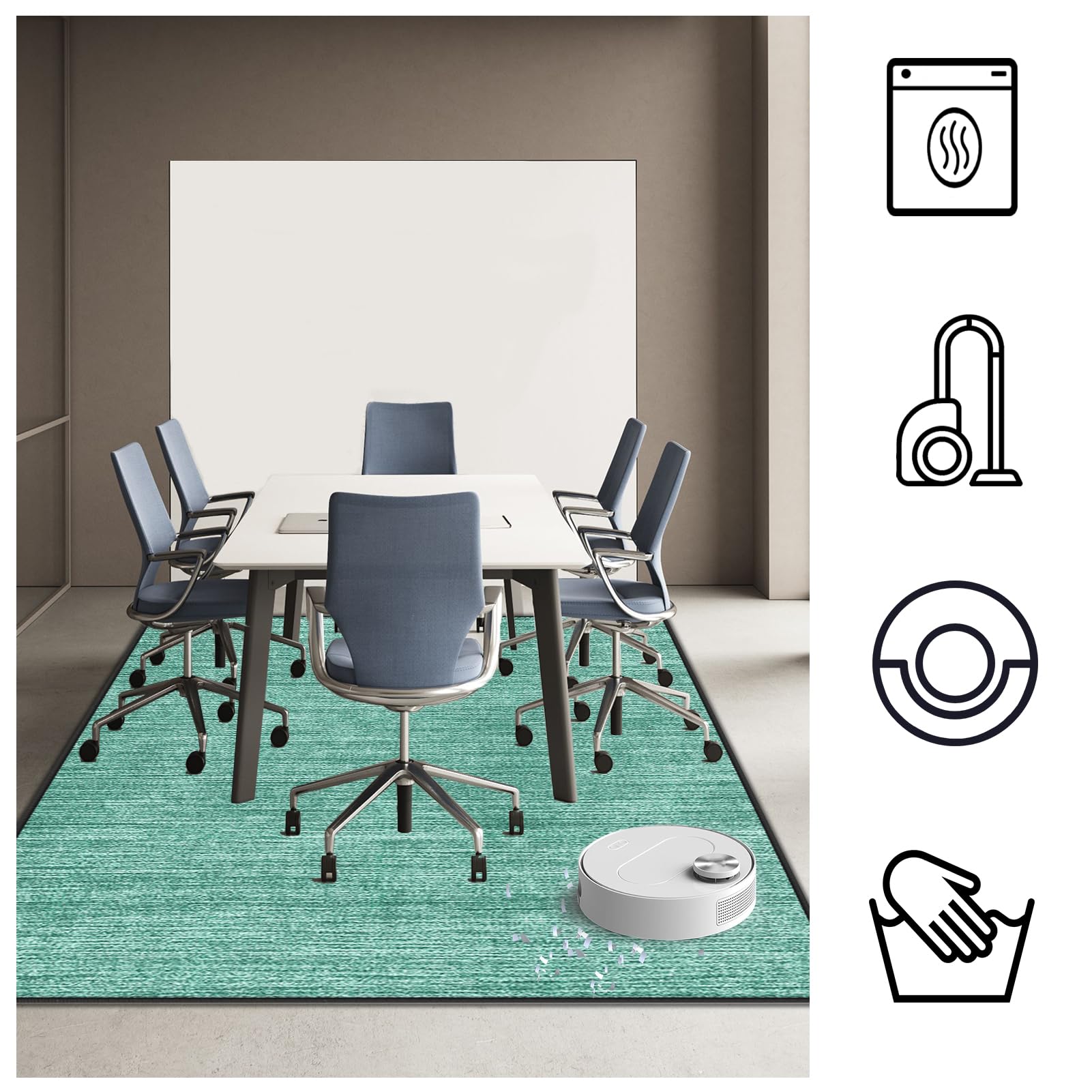 Tappeto Salvapavimento Antiscivolo Sedia Ufficio 110 x 160 cm | Tappetino Sedia Gaming Protettivo per Pavimenti Duri Tappeto per Sedia con Ruote