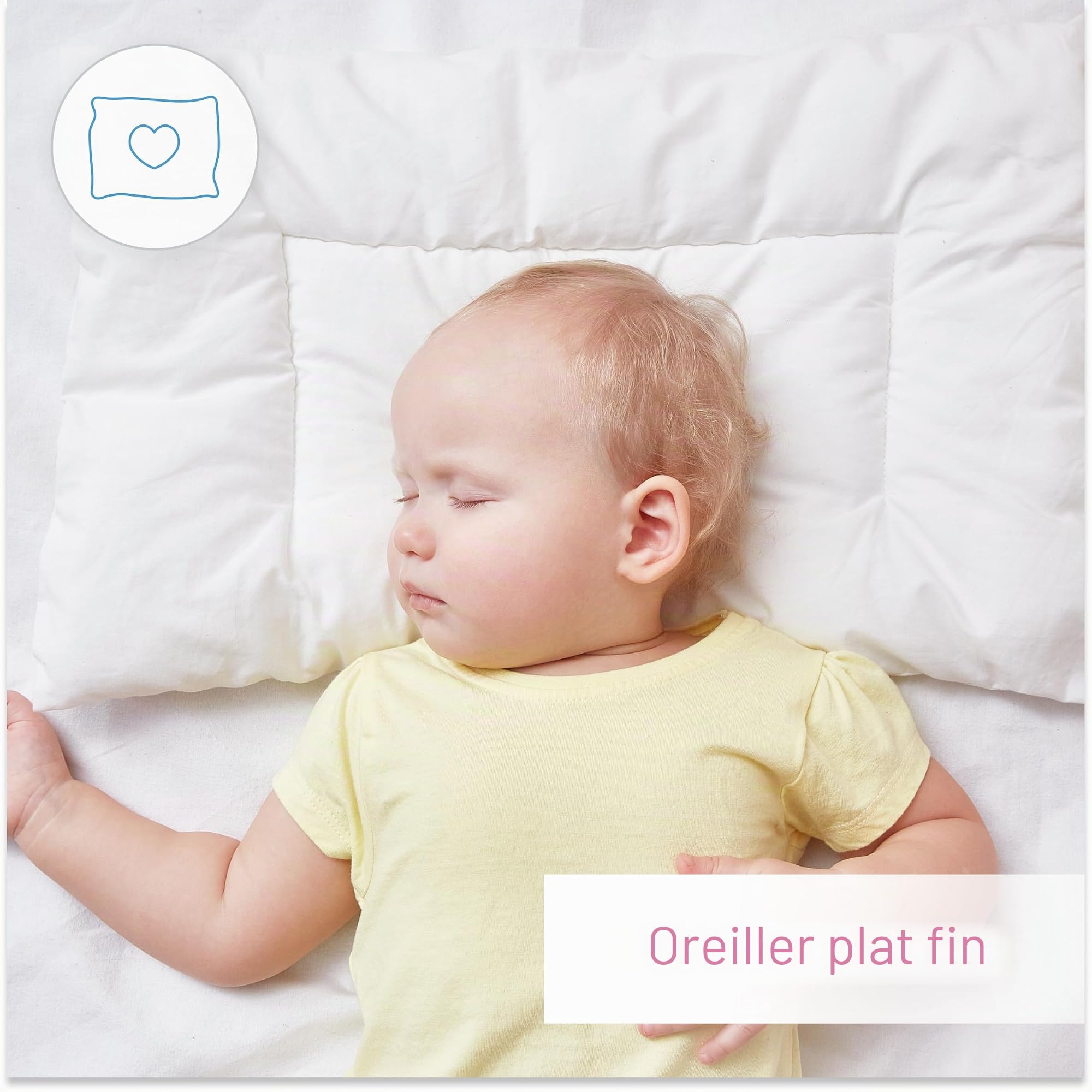 Baby Comfort Parure de lit pour lit d’Enfant 100% Coton avec Couette matelassée 150 x 120 cm et Oreiller (12 Mois+)