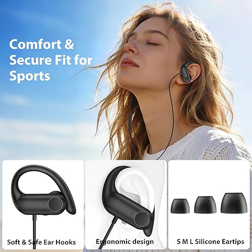 Miniatura 4 de APETOO Auriculares USB C con micrófono de gancho y control de volumen, auriculares con cable de entrenamiento tipo C, sonido estéreo de alta
