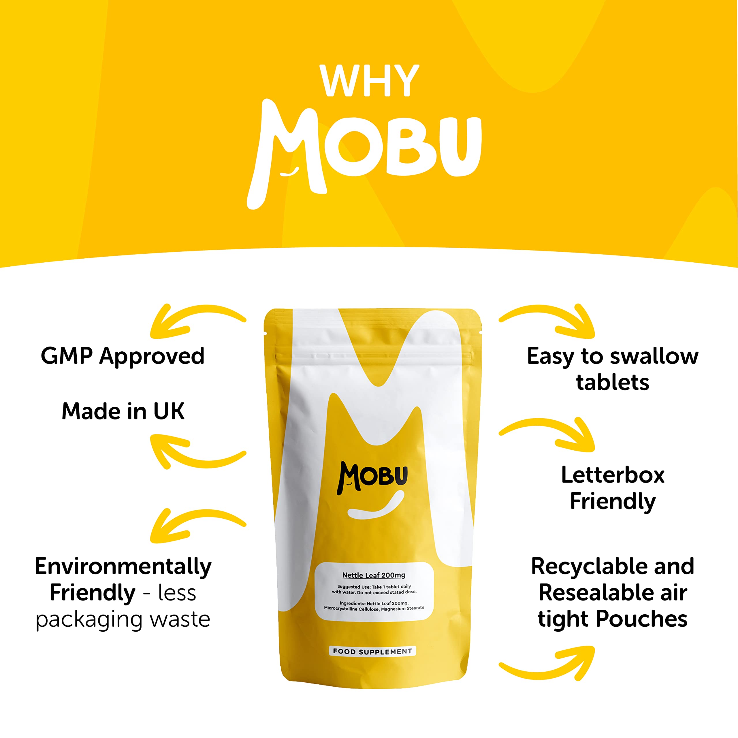 Stinging Nettle Leaf 200mg 120 Tablets Antioxidant Natural Nettle Supplement Vegan UK