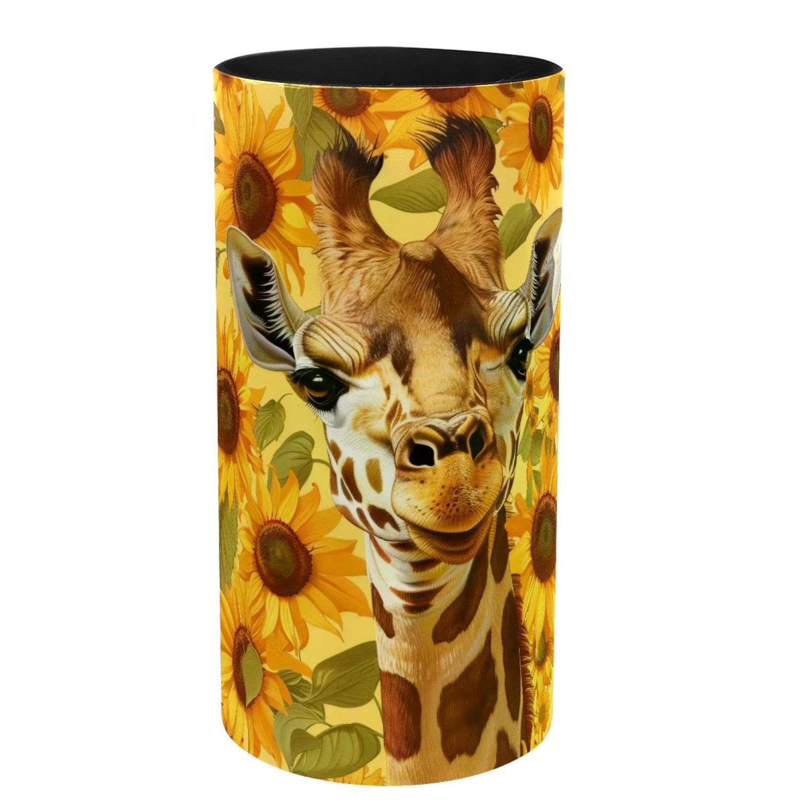 Boîte à musique en métal girafe cadeau idéal pour fournitures de bureau et porte-pinceaux
