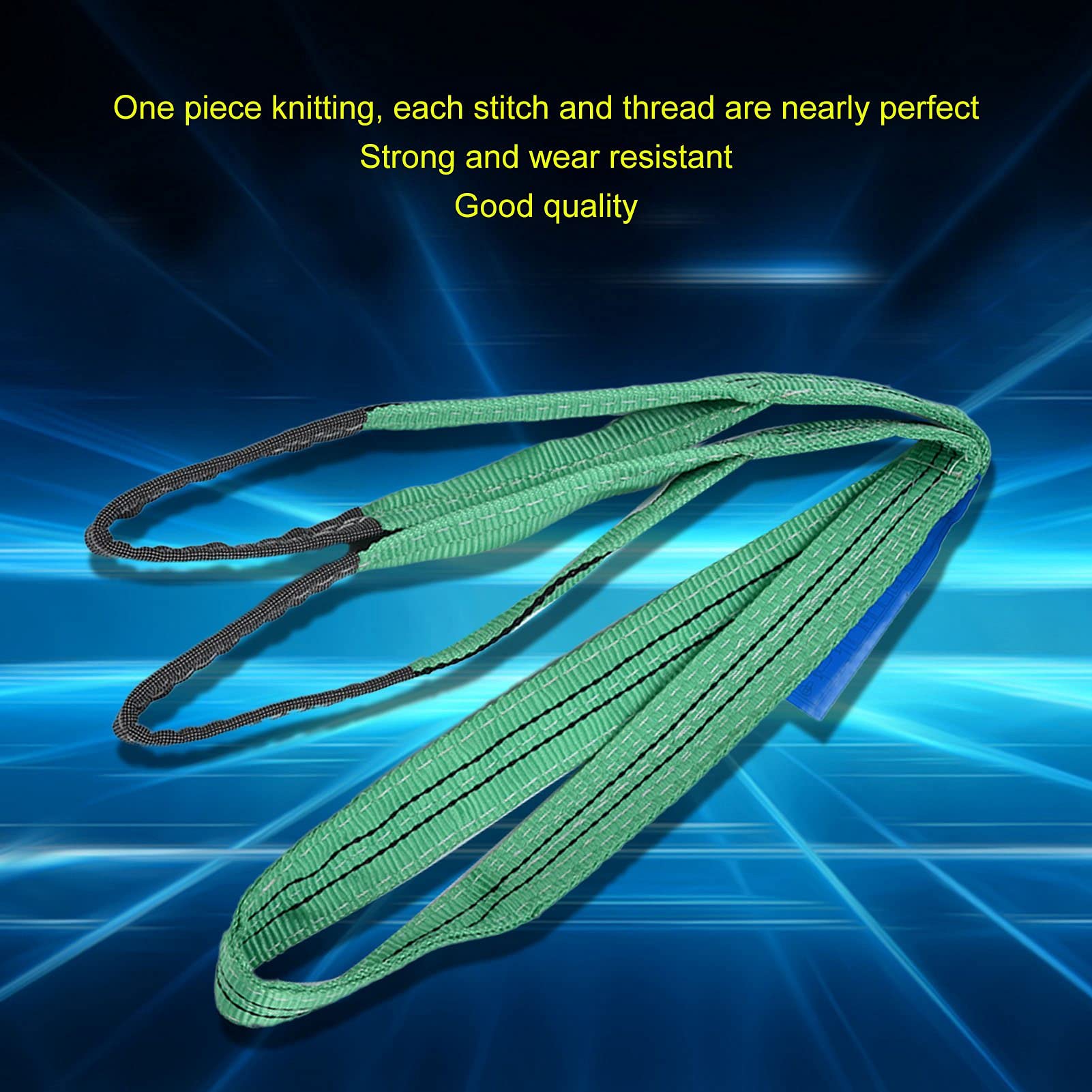 Élingues de Levage Sangles résistantes Robustes capacité de Charge 2T Sangle Plate colorée en Polyester Haute résistance(3m（9.84ft）)