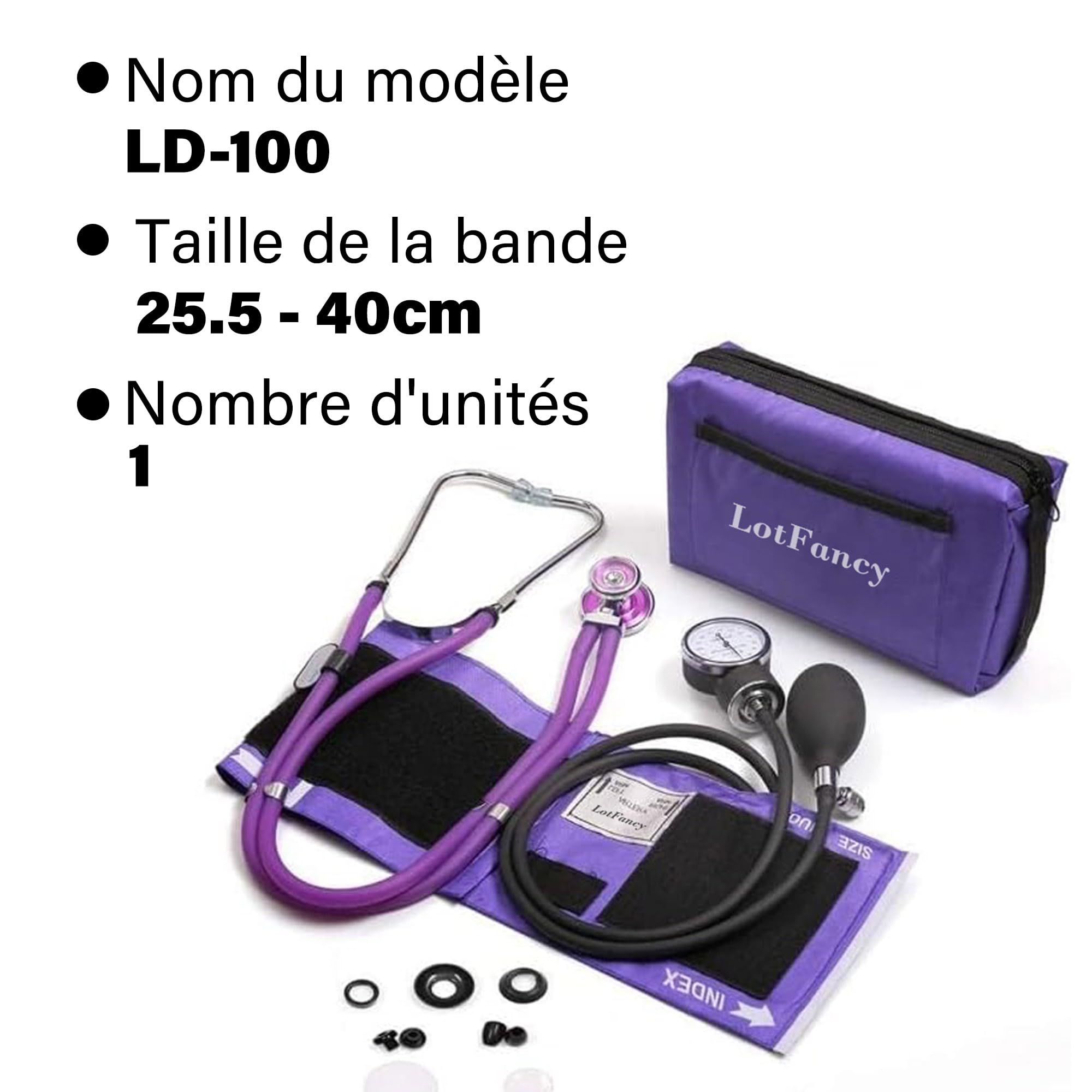 Tensiomètre Manuel Professionnel avec Stéthoscope, pour Adultes | Kit Sphygmomanomètre Anéroïde Haute Précision, Brassard Réglable 25,4-40,6 cm, Dispositif Médical Conforme CE
