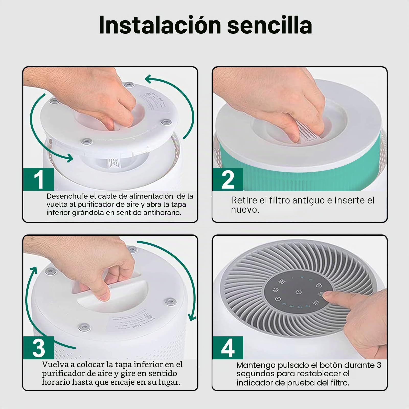 2 filtros Core 300S, filtro de toxina de repuesto para LEVOIT Core 300/300S/300-RF, con filtro HEPA H13 y filtro de carbón activo, elimina hasta un 99,98% de humo y gases de escape
