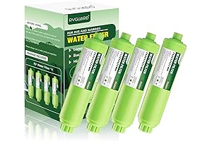 RVGUARD Inline RV Fresh Water Filter: 4-Pack NSF Certified Filtration System for Clean, Odorless Water