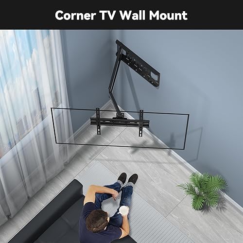 Miniatura 6 de FORGING MOUNT Soporte de pared para TV de brazo largo para la mayoría de televisores curvos planos de 26 a 65 pulgadas, brazos articulados de