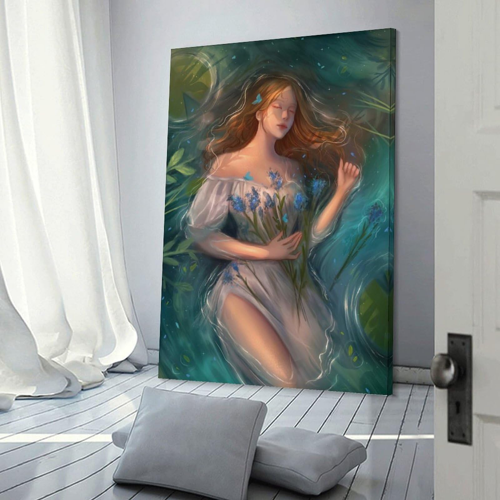 Junmoney Breathe Calm Aesthetic Canvas Wall Decor, 20x30inch(50x75cm), for Home Walls, Creative Rooms Or Shared Spaces, Stylish Home Artwork for Focal Walls