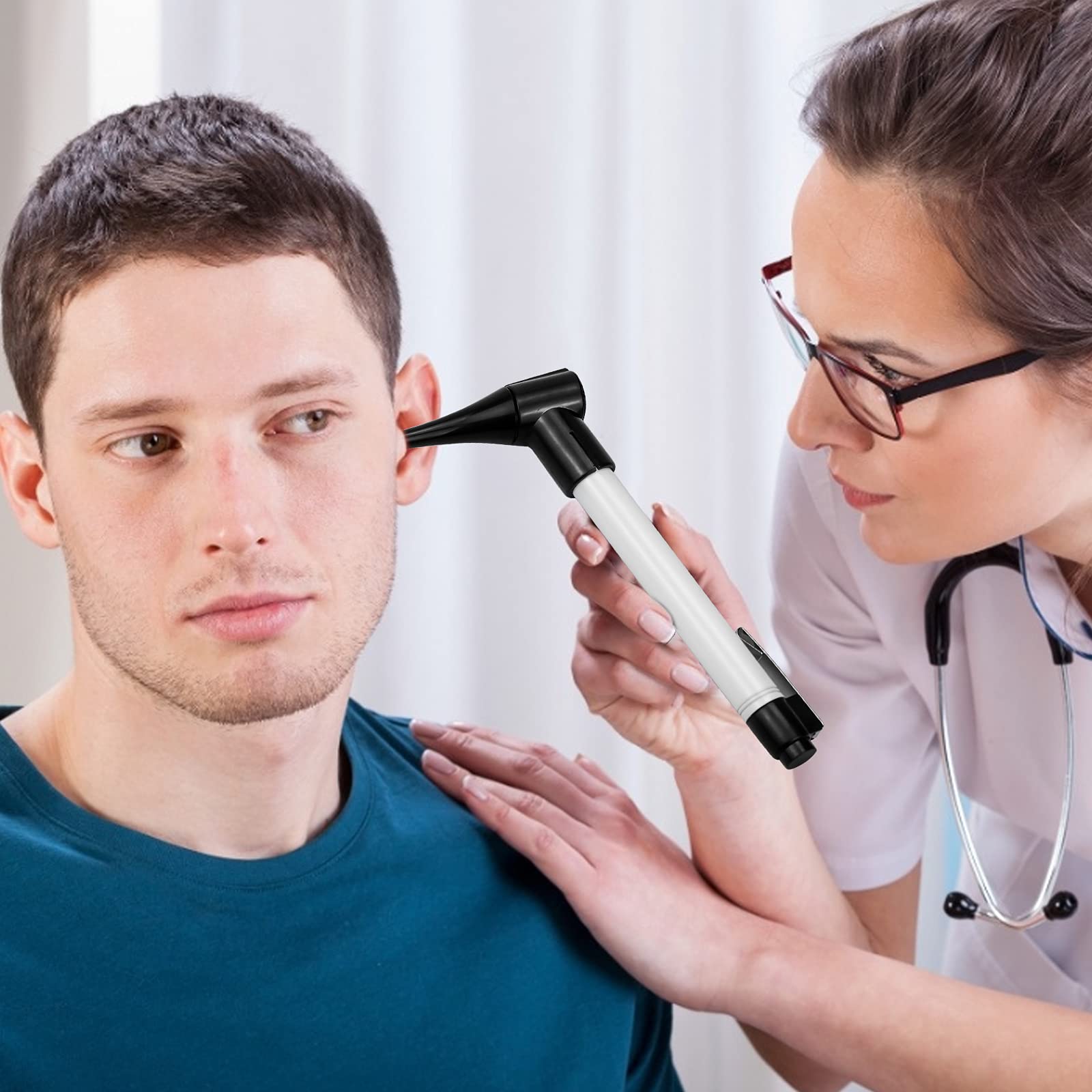 Ear Light Otoscope, Portable HD Ear Microscope, Diagnostic Penlight