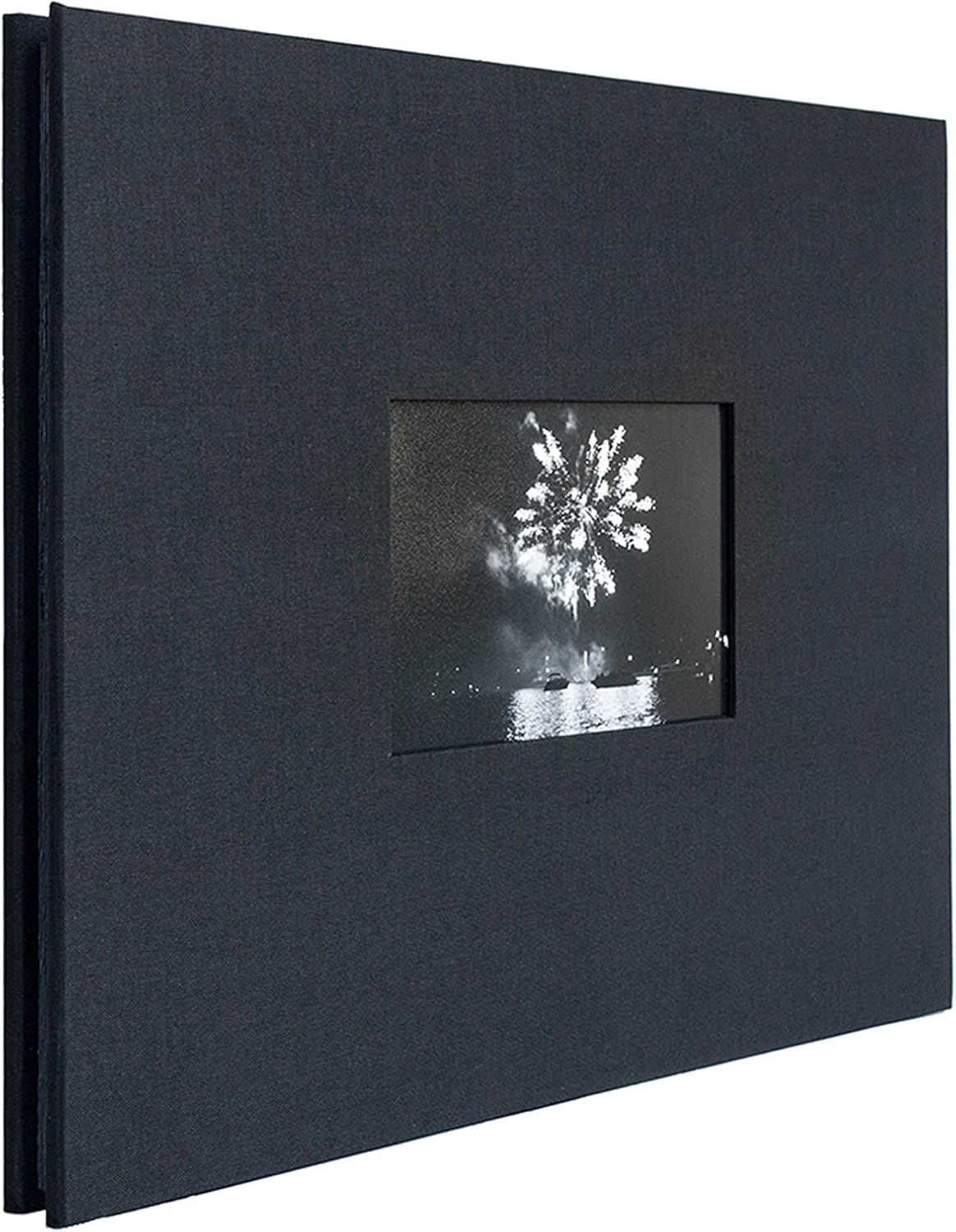 Kolo Newport Scrapbook, 11" x 14", Ideal for Wedding Albums, Baby Books, and Travel Journals, Black
