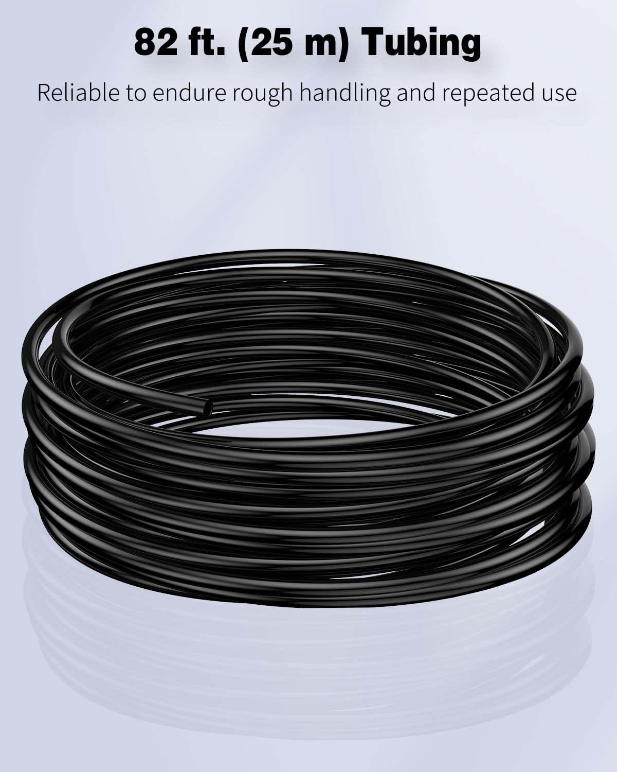 Pawfly Aquarium Airline Tubing 25 m Standard 4-6 mm Tubing for Fish Tank Air Pump Flexible Kink-Resistant Pure PVC Hose for Aquarium Garden Terrarium Pond Black - Image 3