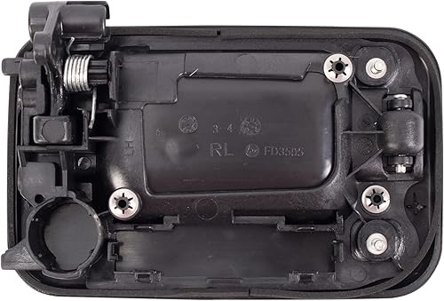 Miniatura 641 de TRQ Manija de la puerta exterior trasera izquierda del lado del conductor negra compatible con Honda Civic 2001-2005