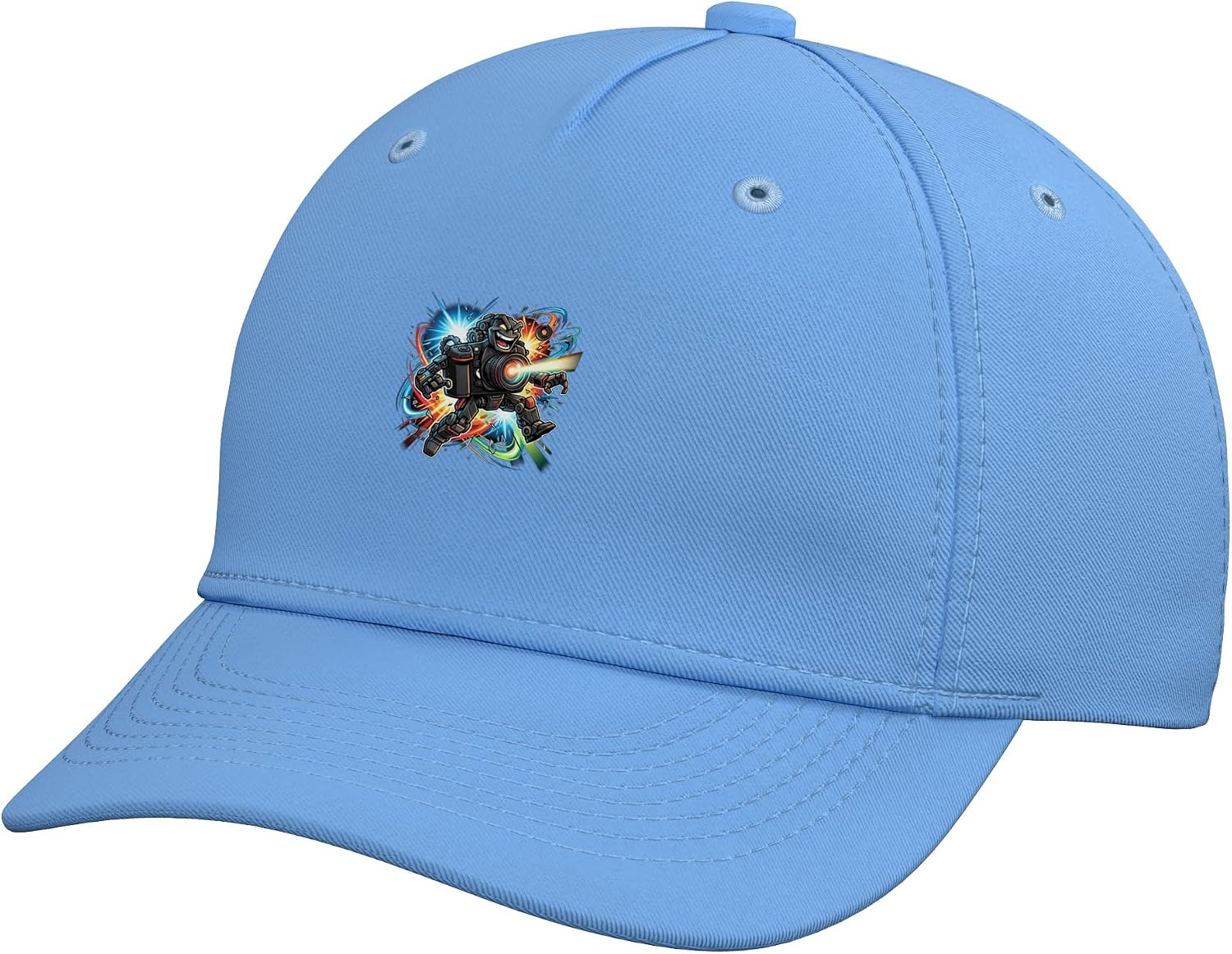 Camera Robot Photography Flash Art Graphic Adjustable Baseball Hat