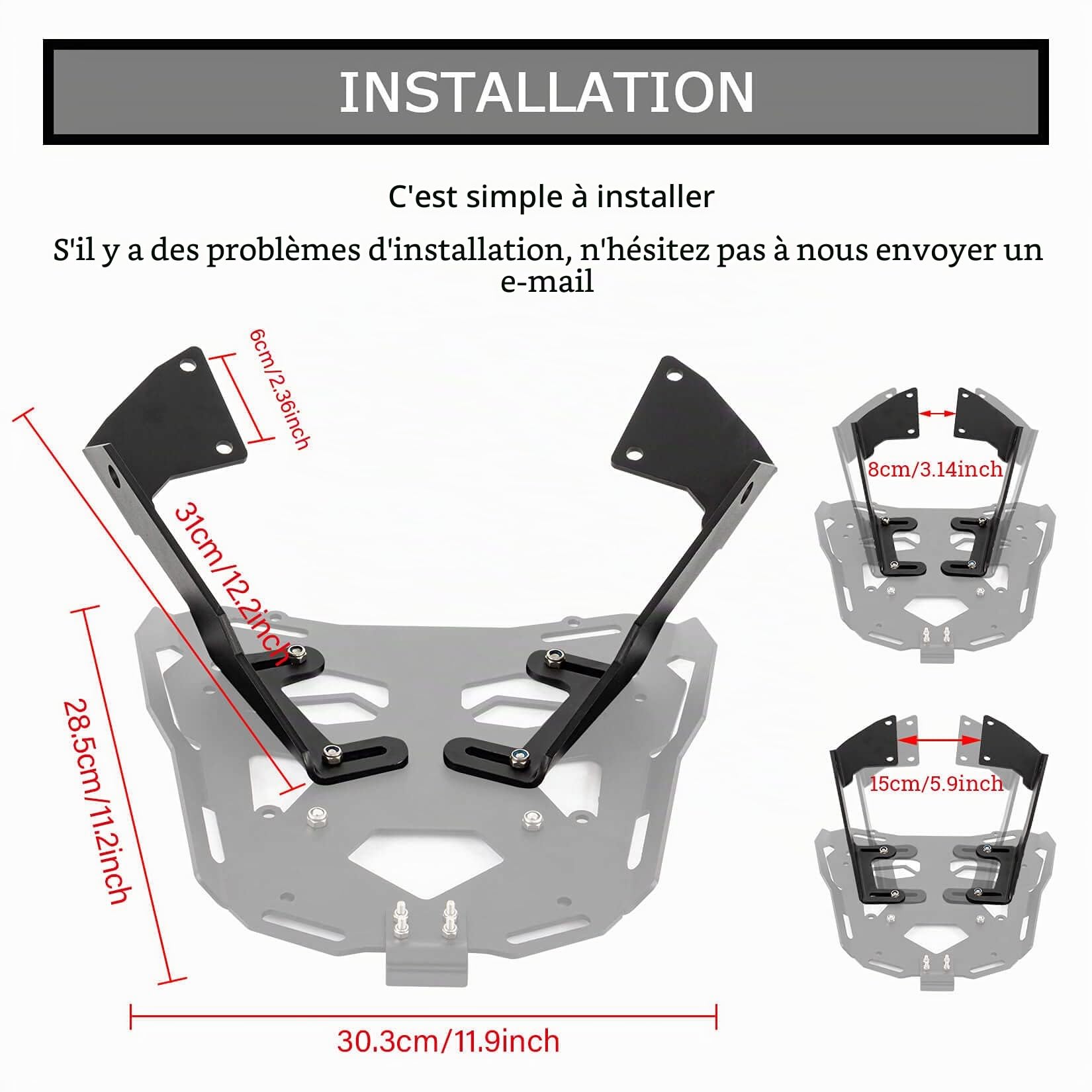PSLER Porte-Bagages pour CB500X 2013-2023 et pour CB400X 2021-2023 et pour CB500F 2013-2018 et pour NX400 NX500 2024, Arrière Transporteur Accessoires Moto
