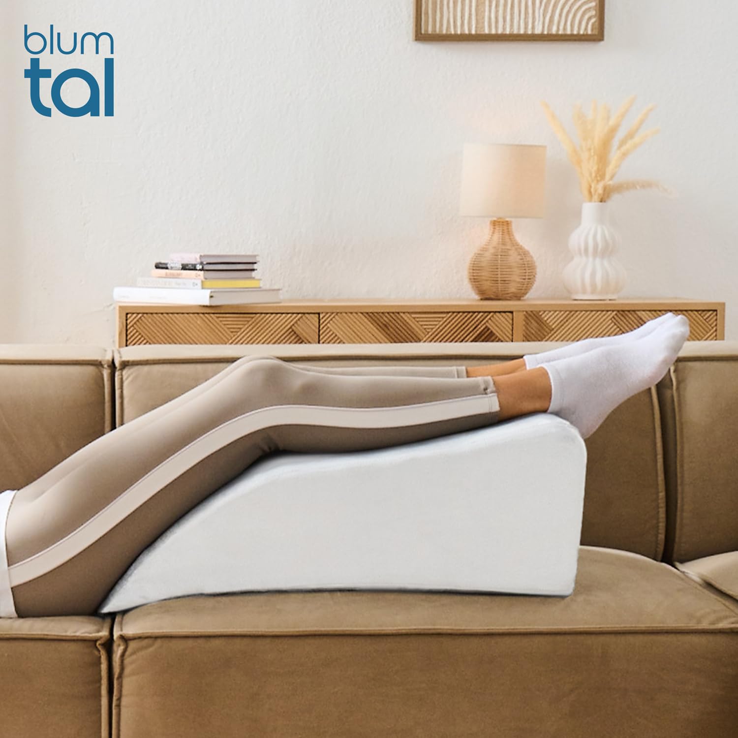 Blumtal Ergonomisches Venenkissen - höhenverstellbares Beinkissen gegen schwere Beine - Lagerungskissen Erwachsene - Venenkissen Beinhochlagerungskissen - Beinkissen Venen mit waschbarem Bezug in Grau
