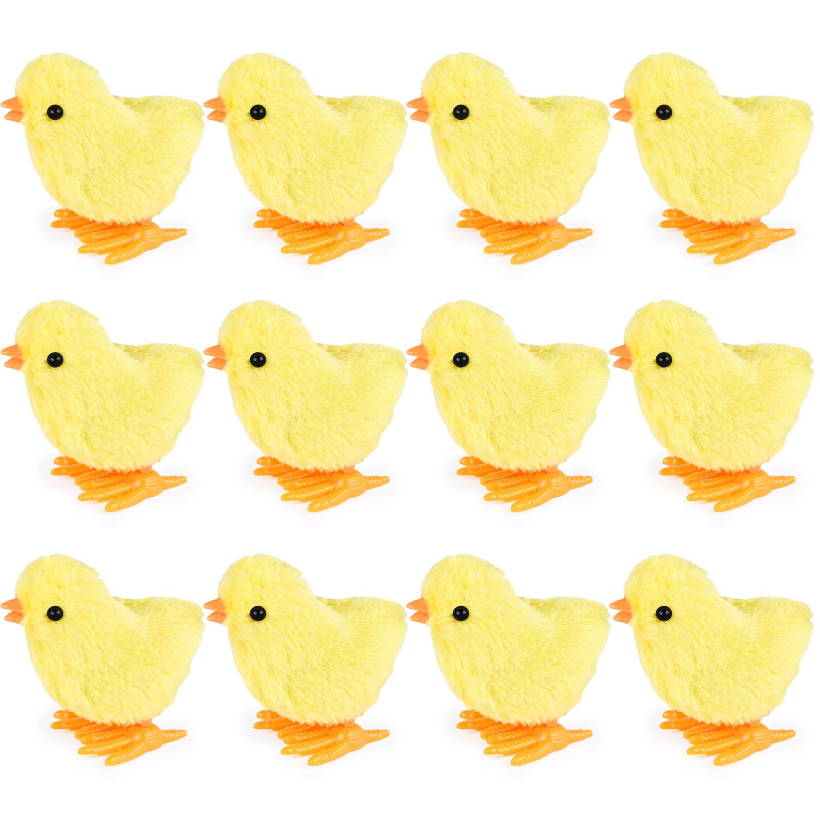 3 otters 12 PCS Wind Up Toys for Easter Chicken Party Favors, Up Jumping