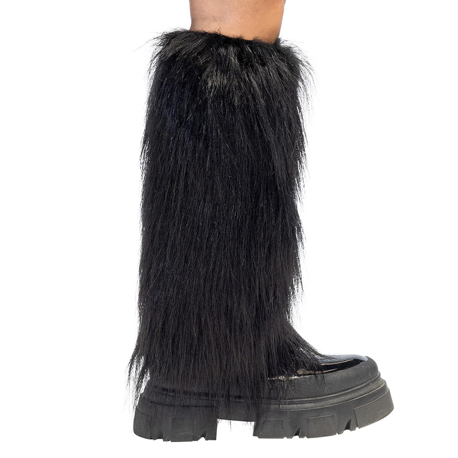 Boland - Leg Warmers for Costumes or Party Outfits, 1 Pair Faux Fur Leg Warmers, Costume Accessories for Festival, Carnival and Theme Party