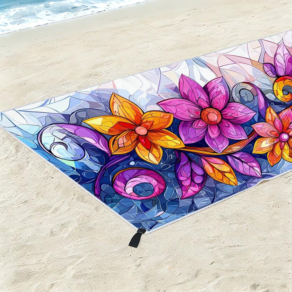 Telo Mare Microfibra, Telo Mare Grande 100x200cm 2 Pezzi, Asciugamano Palestra Donna Asciugatura Rapida, Antisabbia Asciugamano Microfibra, Leggero Asciugamani Palestra per Regalo (Astratto) -4372