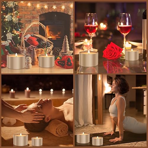 Miniatura 5 de AOSWELE 24 latas doradas de 4 onzas a granel, tarros de lata vacías de primera calidad de 4 onzas, recipiente de lata de vela mate, lata de vela,