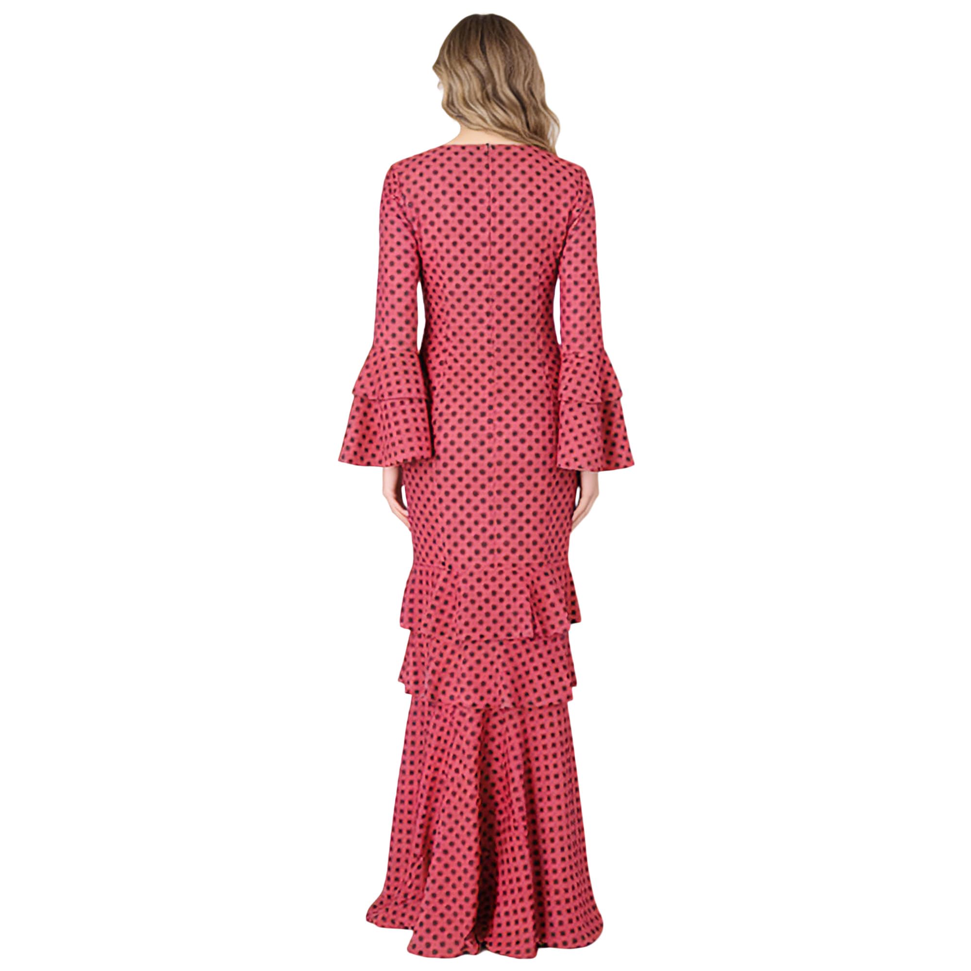 Wildarms Disfraz Flamenca Mujer Talla Única Traje Sevillana con Volantes para Feria de Abril y Baile Flamenco Disfr - variaciones