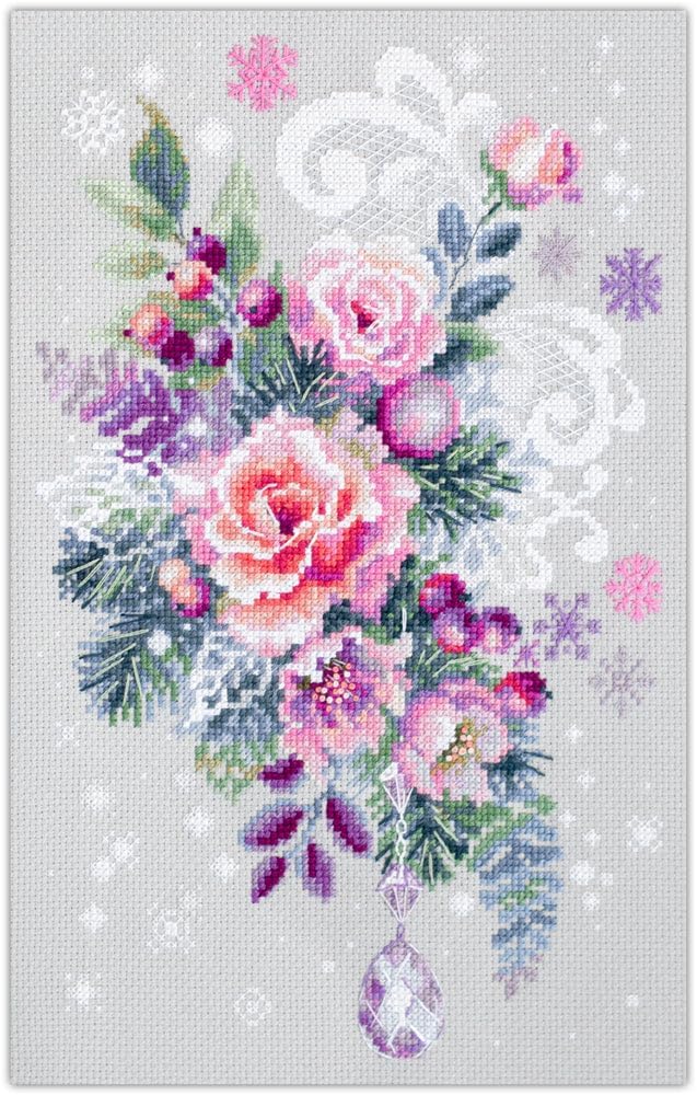 Wizardi Counted Cross-Stitch Kit Winter Fancy 200-248 Magic Needle