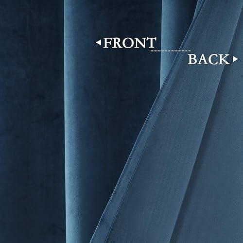 Miniatura 4 de SPXTEX Cortinas de terciopelo suave para salón, cortinas con aislamiento térmico de terciopelo para tratamiento de ventanas de dormitorio, paños de