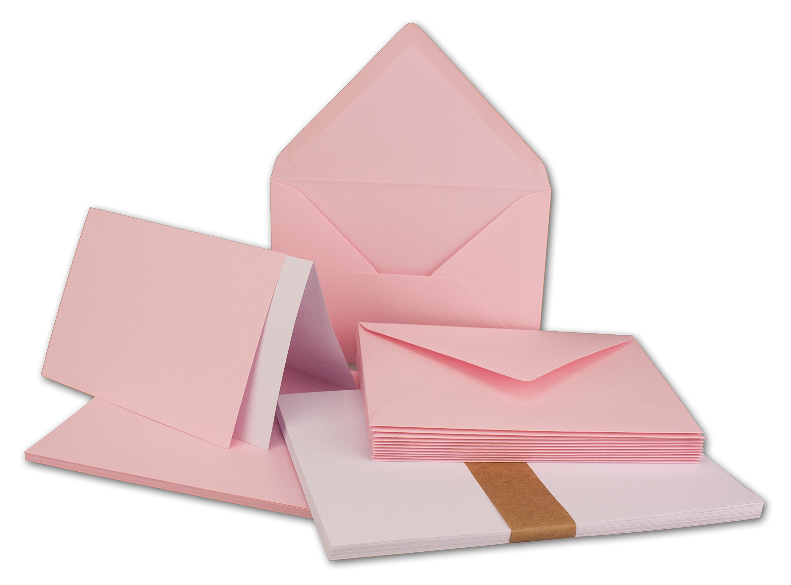FarbenFroh by GUSTAV NEUSER 10x folding card set DIN A6/C6 with envelopes in pink, including insert, 14.8 x 10.5 cm