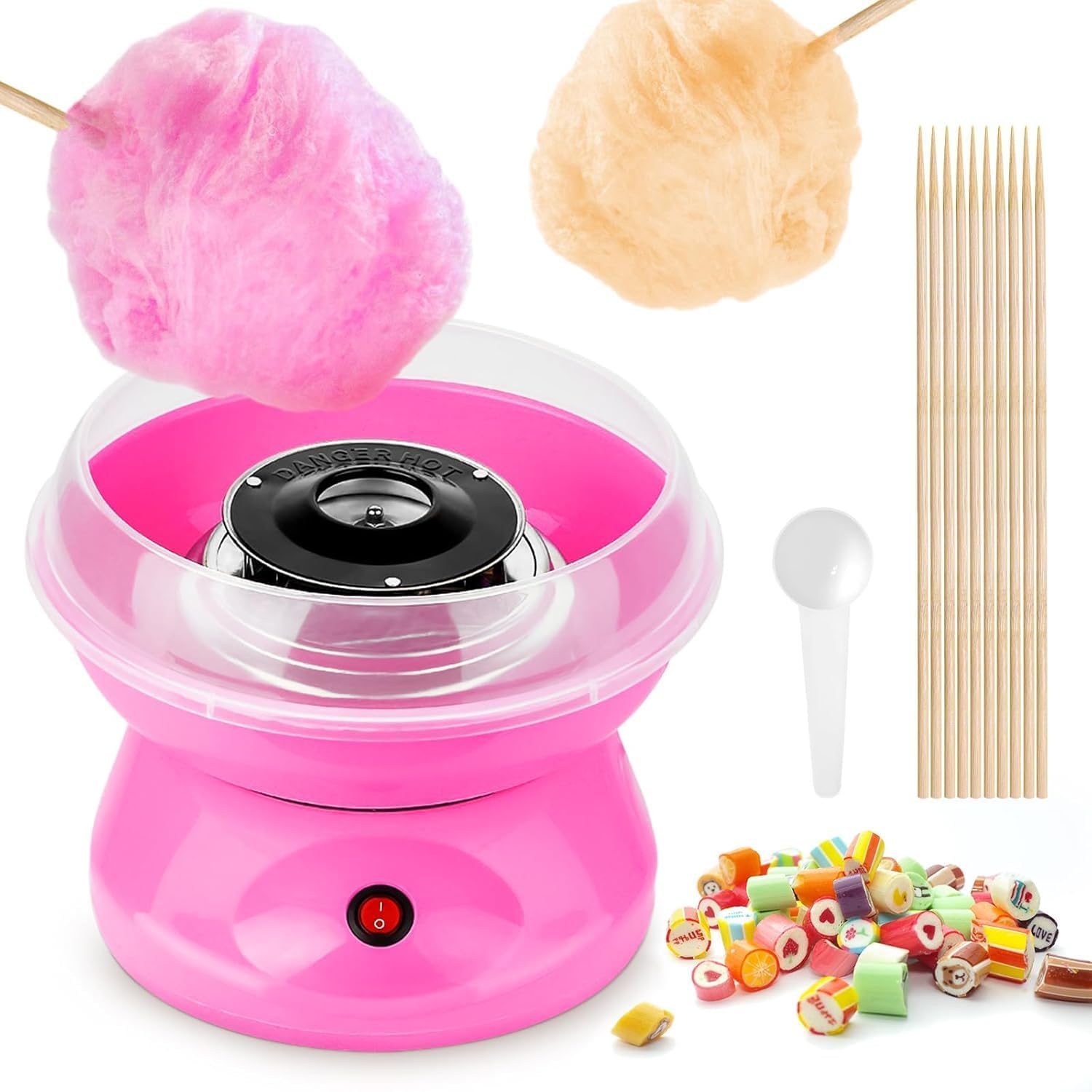 SOSA (LABEL) Electric Cotton Candy Maker Machine | Professional Tabletop Home & Party Flossing Sugar Machine | Portable DIY Cotton Candy Maker for Kids & Events