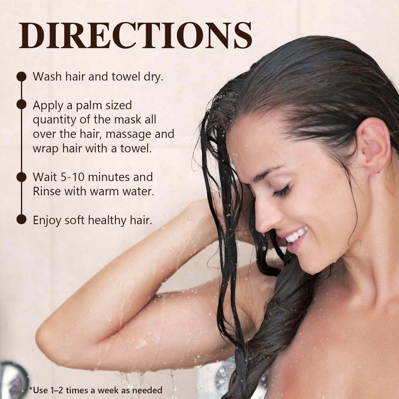 Paquete de 2 mascarillas capilares para cabello dañado, mascarilla capilar de colágeno y tratamiento capilar con queratina, hidratante, reparadora, nutre las máscaras capilares de acondicionamiento 5