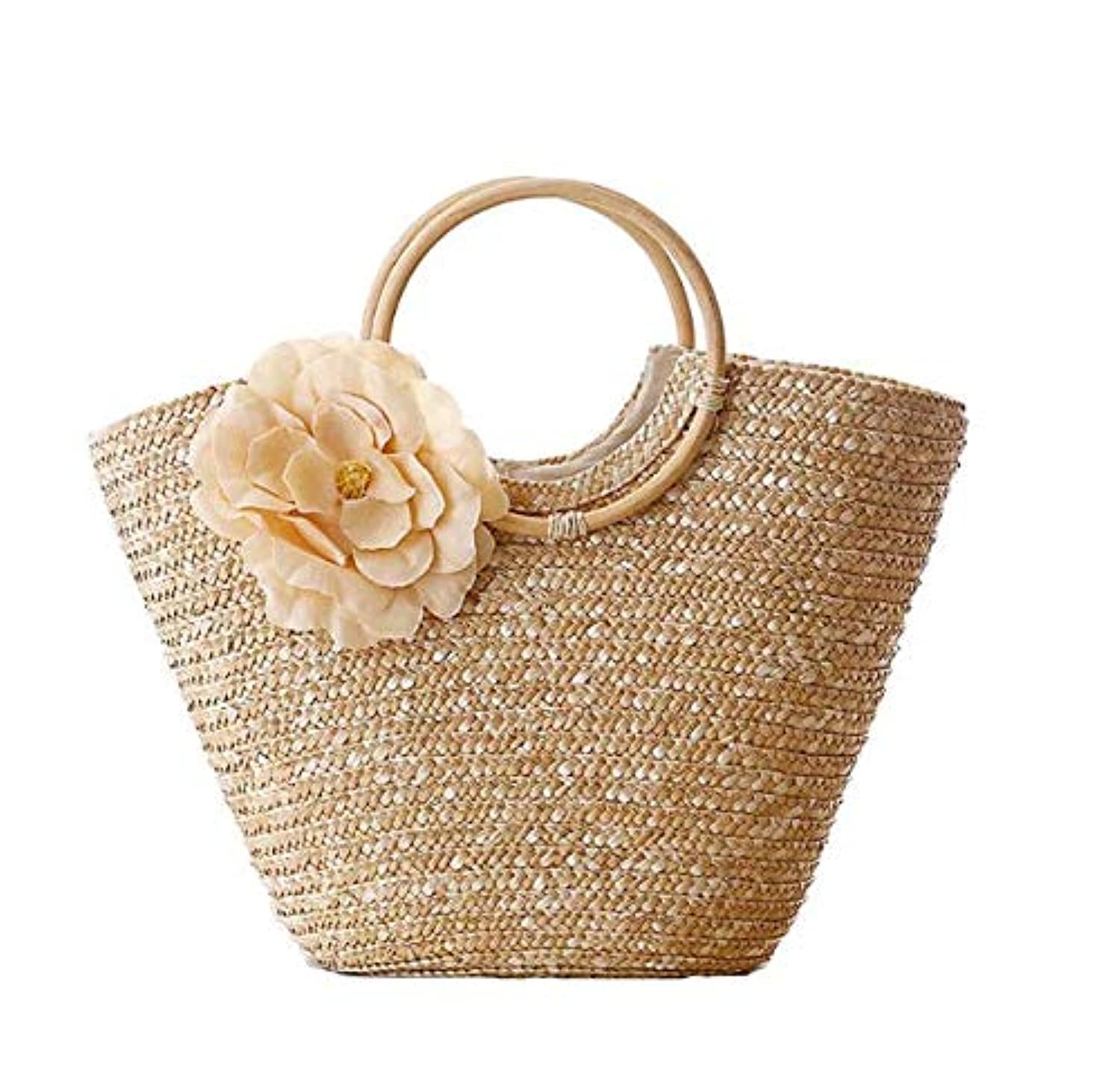 Summer women's bag vine big flower grass woven bag female bag rattan woven bag,beach bag woven bag straw bag fashion leisure handbag