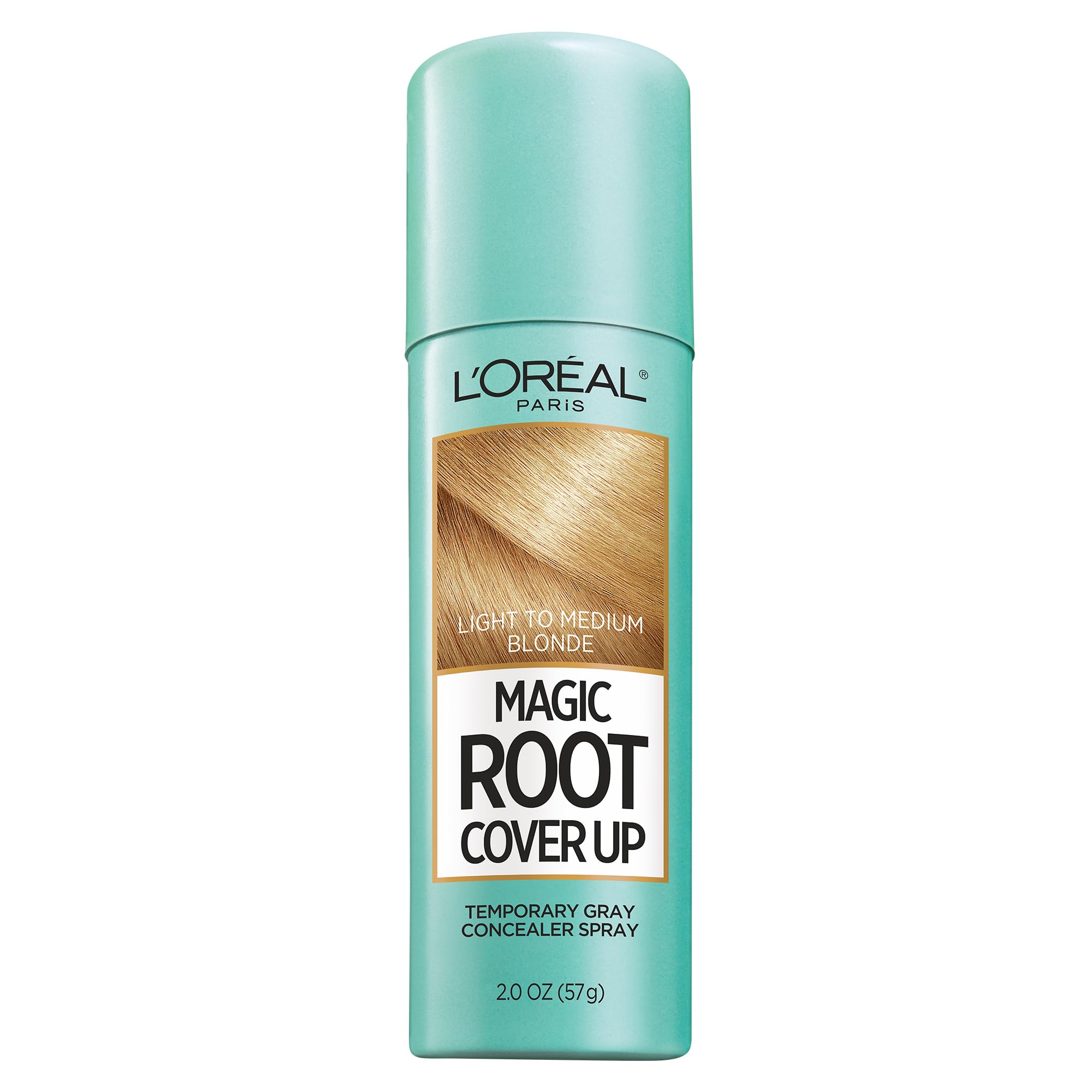 L'Oreal Paris Magic Route Cover Up Gray Concealer is medium blonde, 2 oz and can be sprayed with light (packaging may vary)