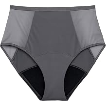 Thinx Period Underwear, Comfort-Stretch Hi-Waist, Holds Up to 12 Regular Tampons, Period Panties, All-Day Absorbency Menstrual Underwear for Women, Leakproof & Reusable, Hazelnut M